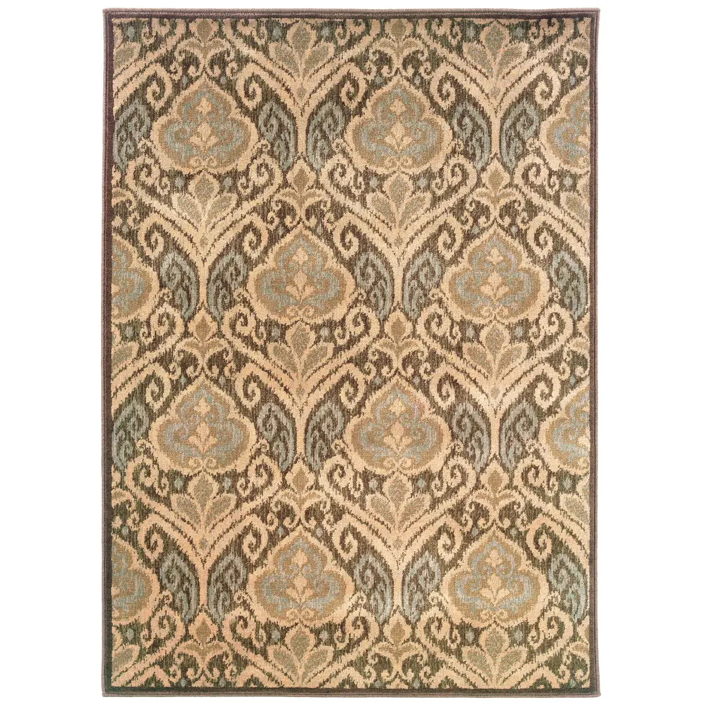 Casablanca 4464A Green/ Ivory Indoor Area Rug - 9'10