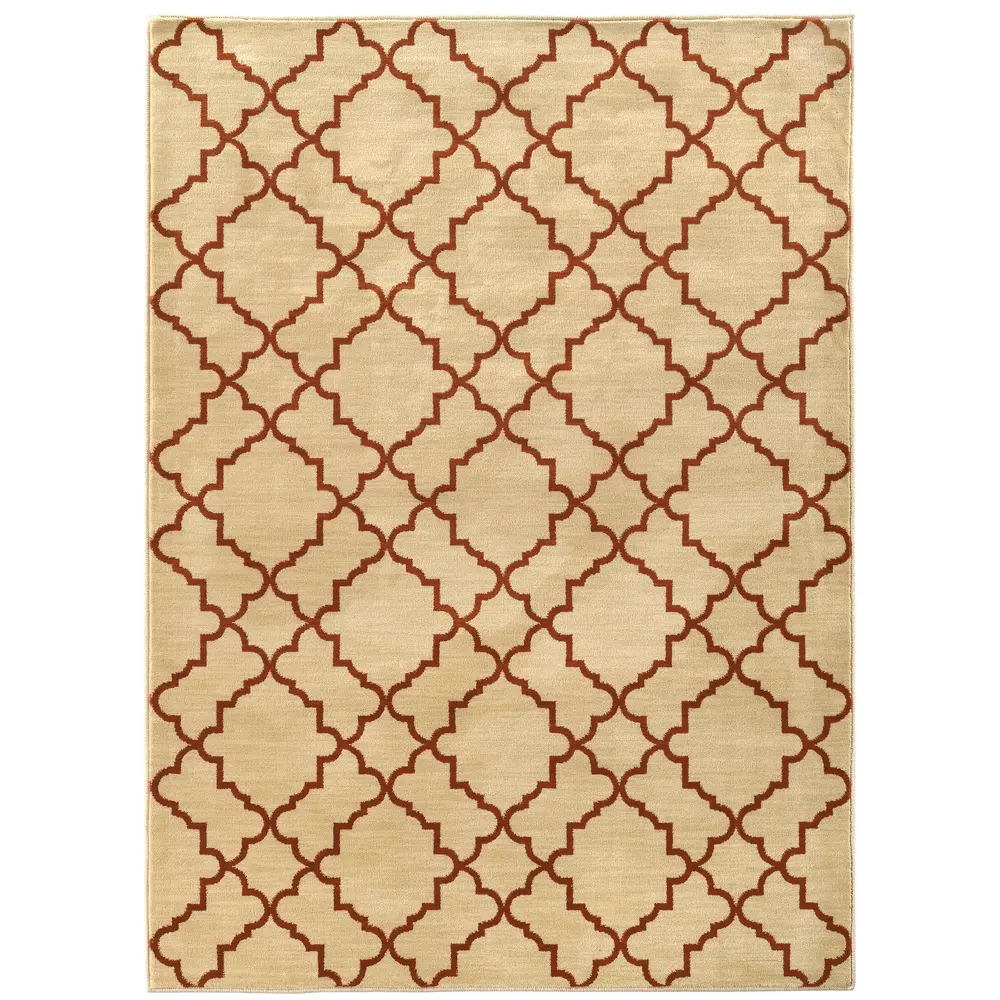 Casablanca 5178E Beige/ Rust Indoor Area Rug - 9'10
