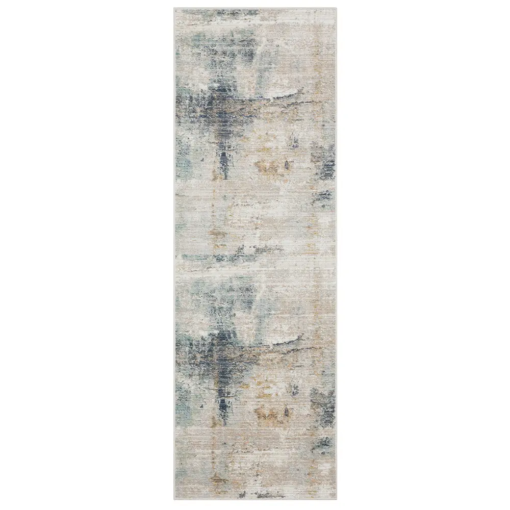 Cavett CAV03 Ivory/ Blue Indoor Area Rug - 2'7