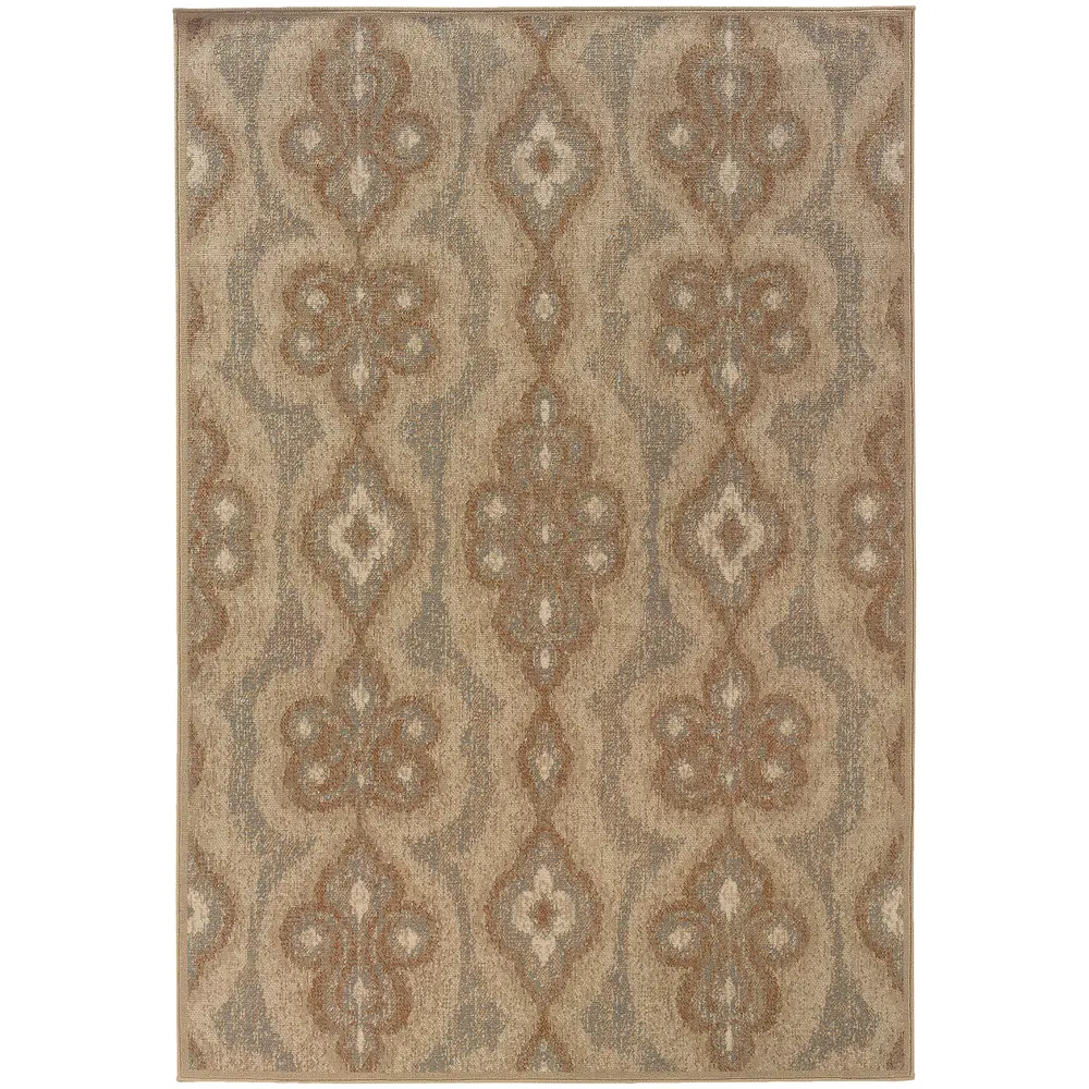 Chloe 3980A Blue/ Beige Indoor Area Rug - 9'10