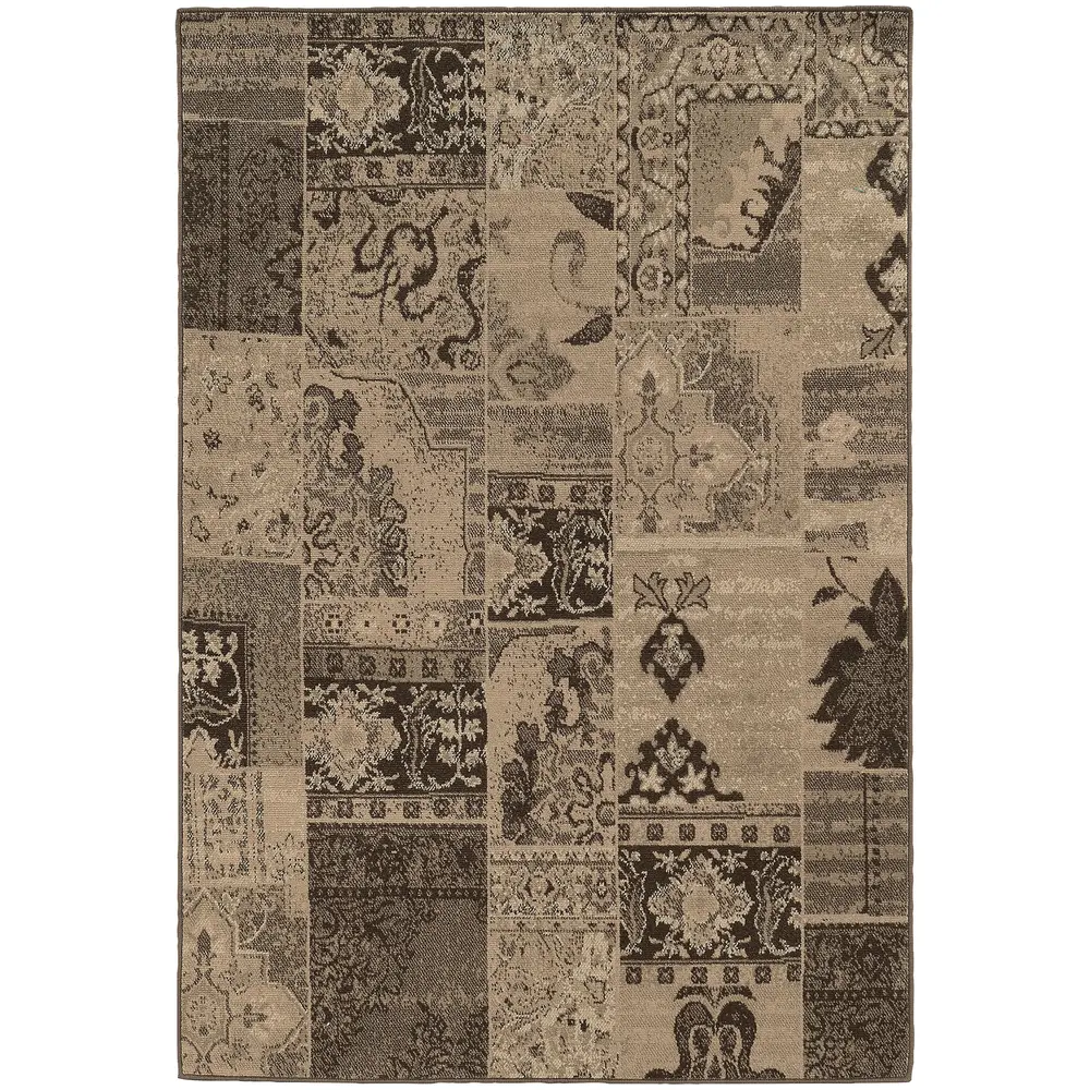 Chloe 501N4 Brown/ Tan Indoor Area Rug - 9'10