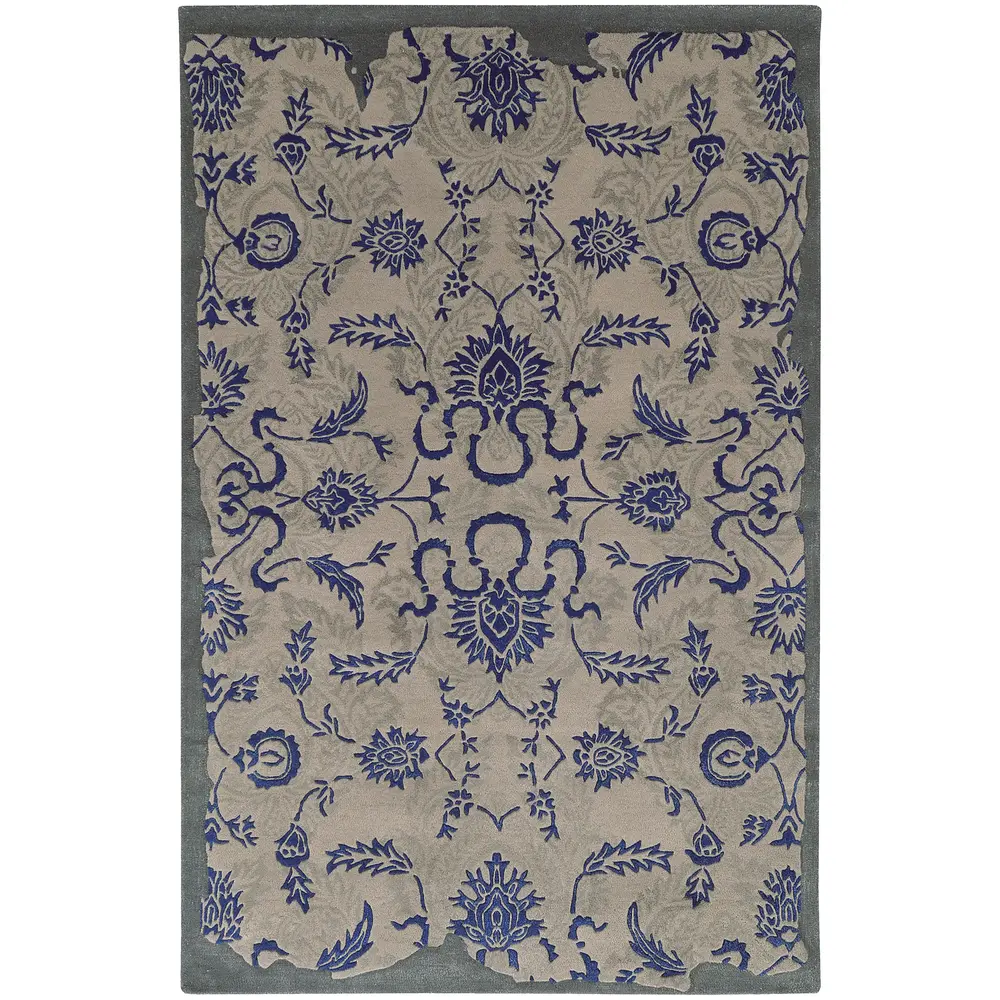Color Influence 45105 Grey/ Blue Indoor Area Rug - 10' x 13'