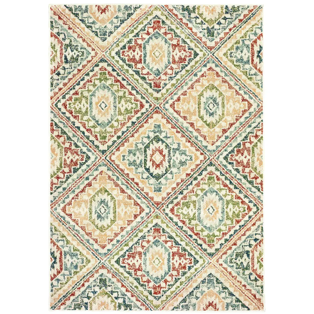 Dawson 8530A Ivory/ Multi Indoor Area Rug - 9'10