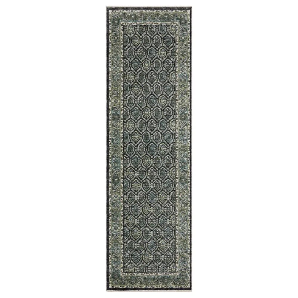 Eliana ELI01 Blue/ Green Indoor Area Rug - 2'3