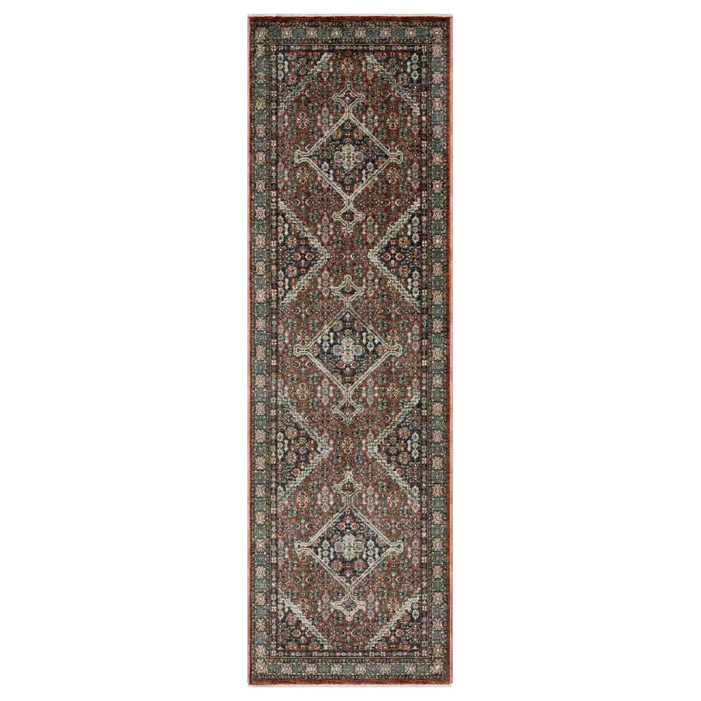 Eliana ELI06 Red/ Multi Indoor Area Rug - 2'3