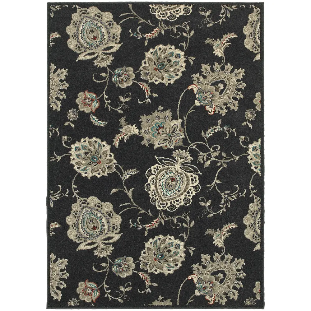 Highlands 2444I Midnight/ Ivory Indoor Area Rug - 9'10