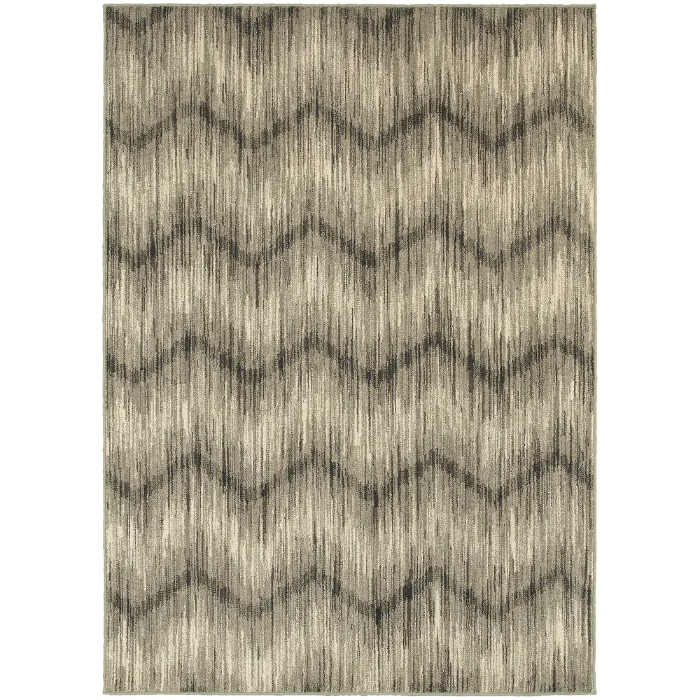 Highlands 6608A Grey/ Ivory Indoor Area Rug - 9'10