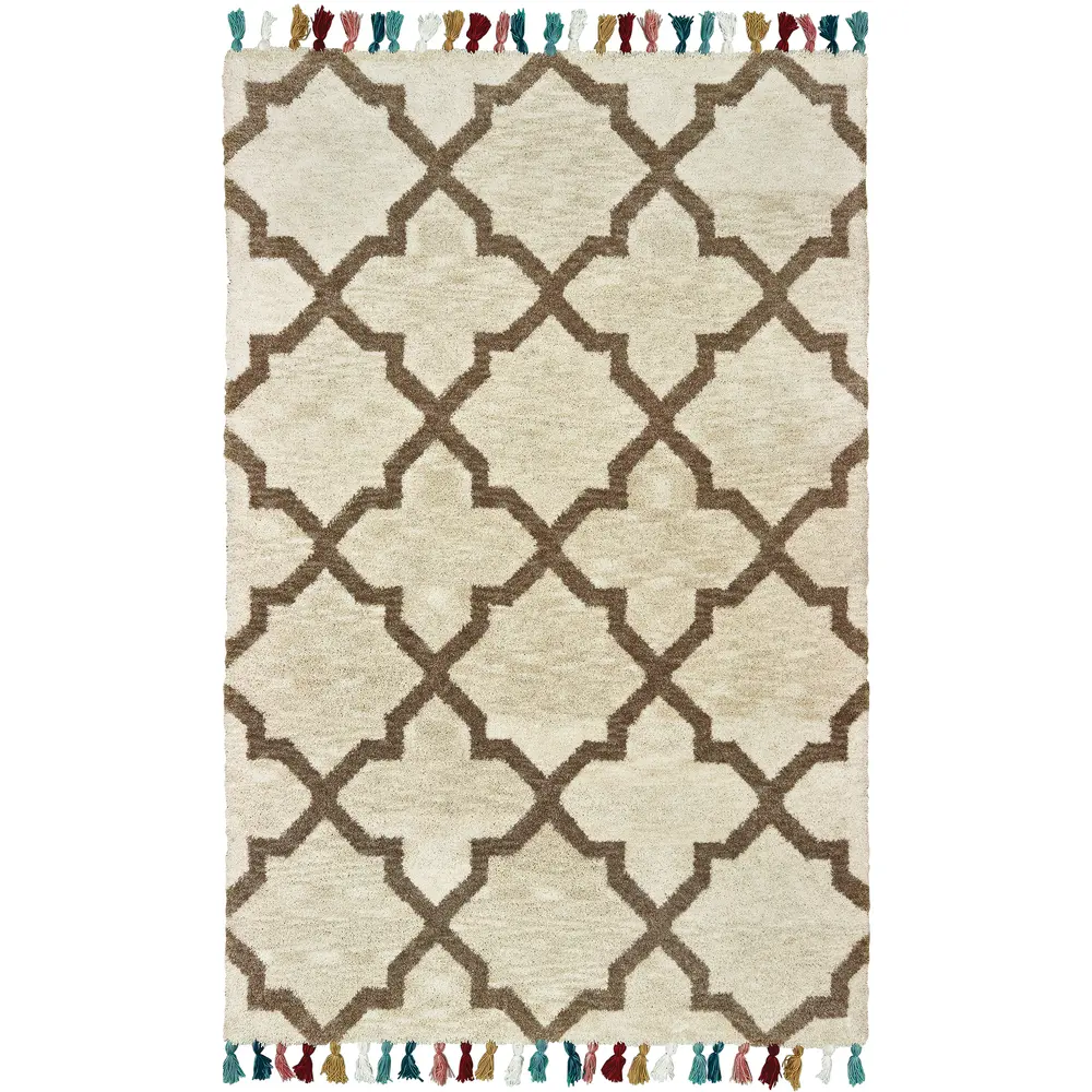 Madison 61405 Ivory/ Tan Indoor Area Rug - 10' x 13'