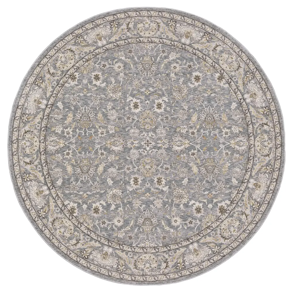 Maharaja 070E1 Blue/ Ivory Indoor Area Rug - 7'10