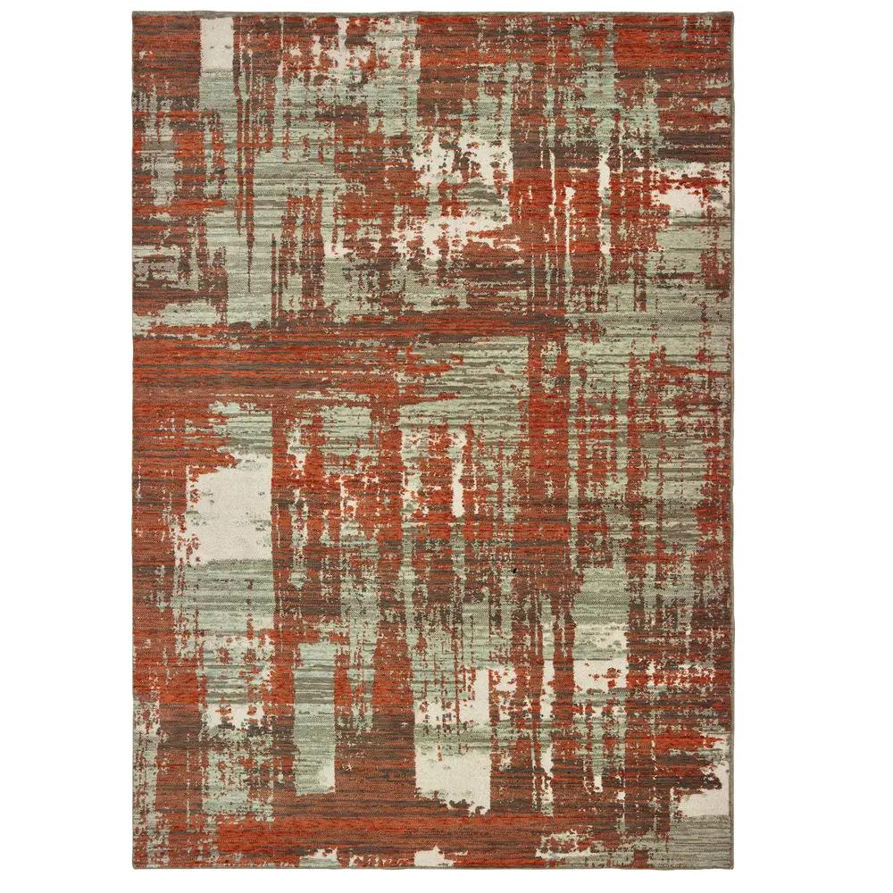 Montage 5990Z Grey/ Rust Indoor Area Rug - 9'10