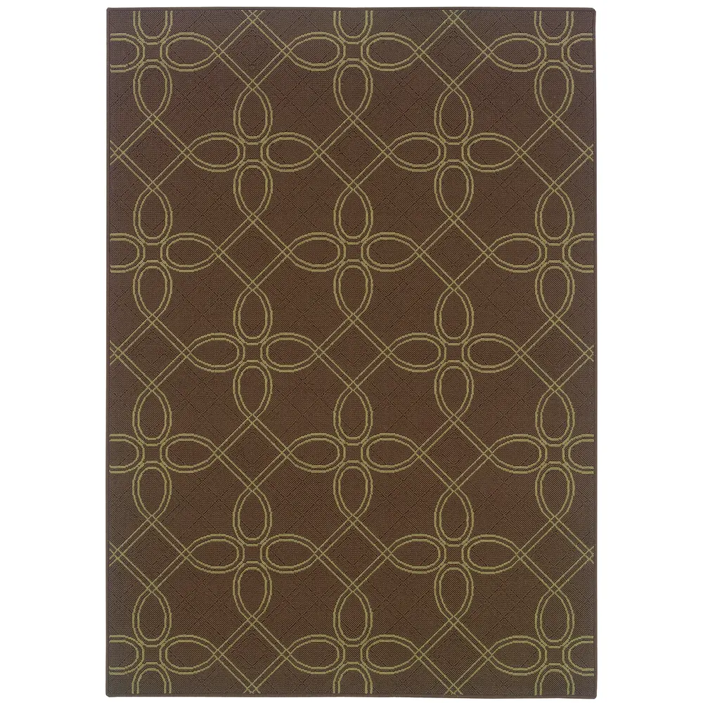 Montego 6991N Brown/ Green Indoor/Outdoor Area Rug - 8'6
