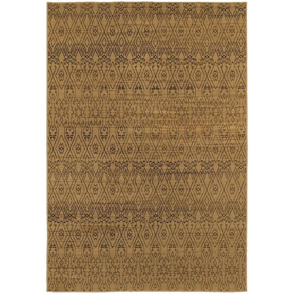 Parker 5839B Tan/ Brown Indoor Area Rug - 9'10