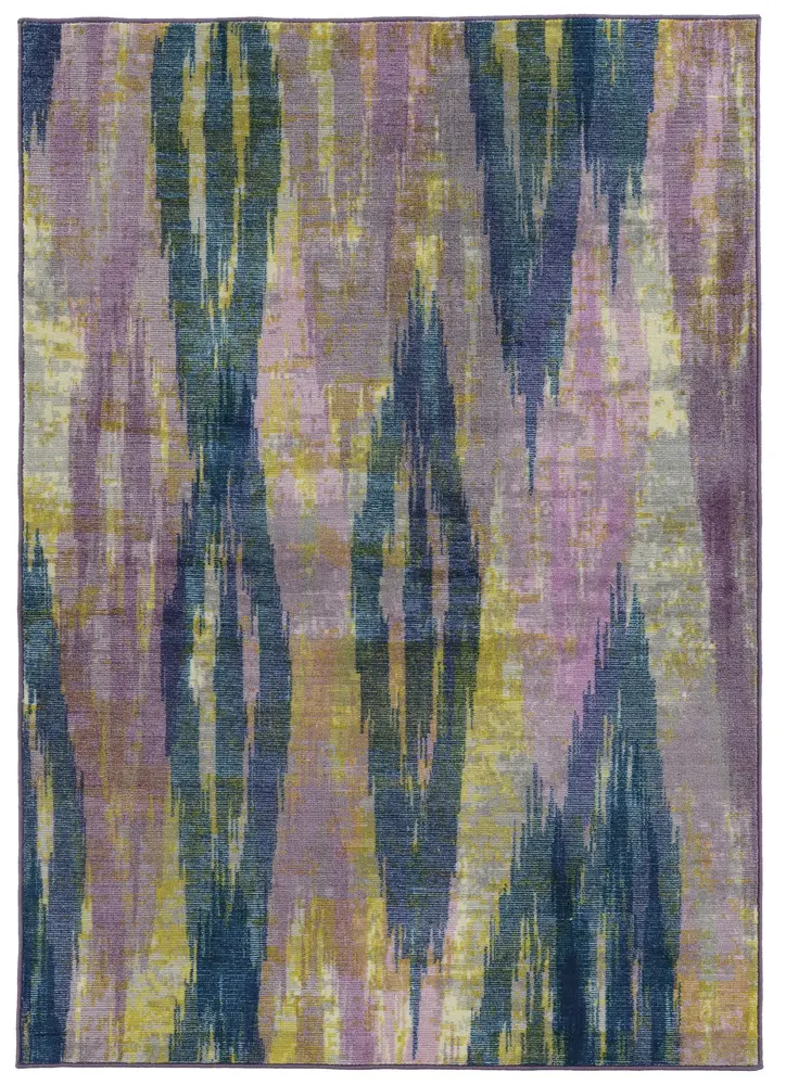 Prismatic 59014 Purple/ Blue Indoor Area Rug - 9'8