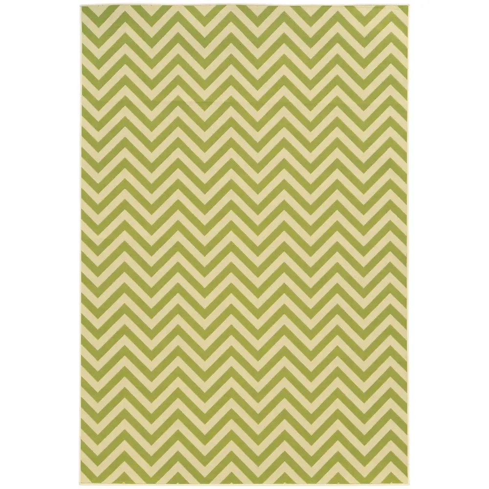 Riviera 4593K Green/ Ivory Indoor/Outdoor Area Rug - 8'6
