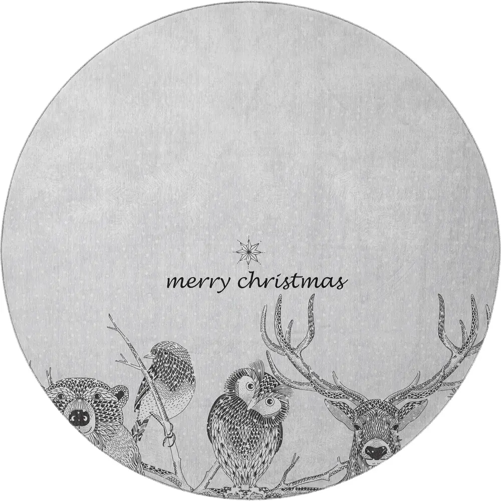 Merry & Bright MY10 Flannel 8' x 8' Round