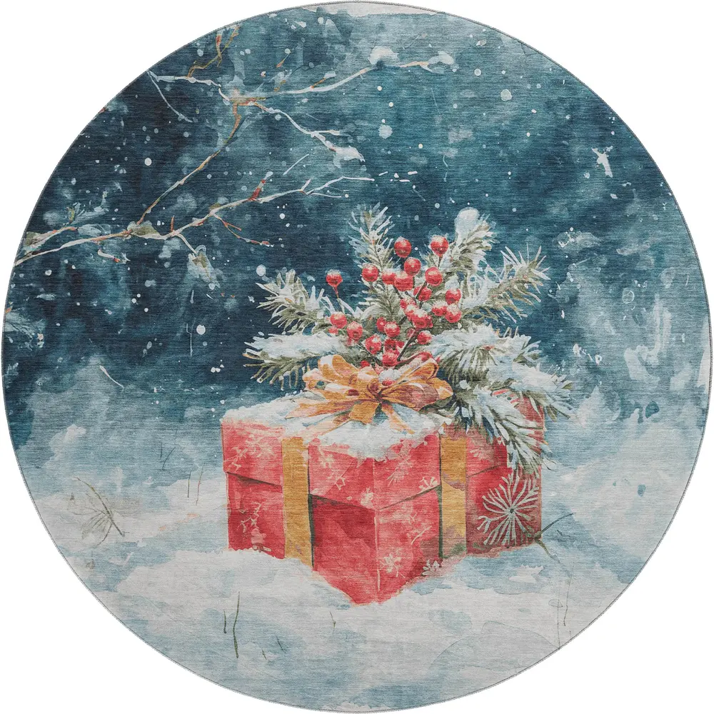 Merry & Bright MY13 Blue 8' x 8' Round