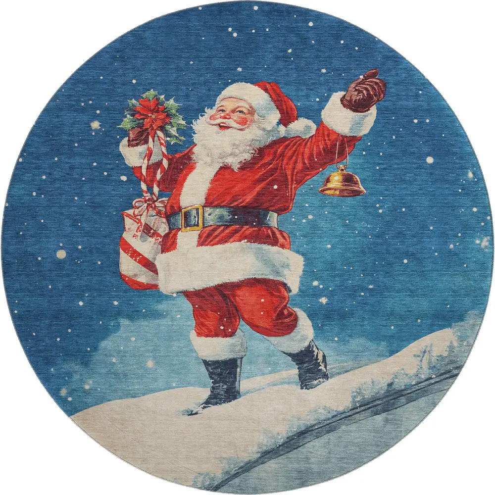 Merry & Bright MY15 Blue 8' x 8' Round