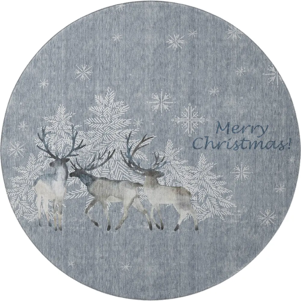 Merry & Bright MY2 Gray 8' x 8' Round