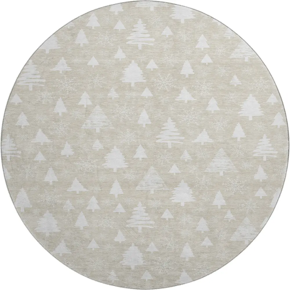 Merry & Bright MY23 Beige 8' x 8' Round