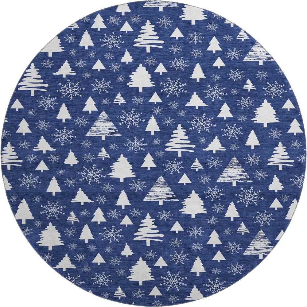 Merry & Bright MY23 Navy 8' x 8' Round