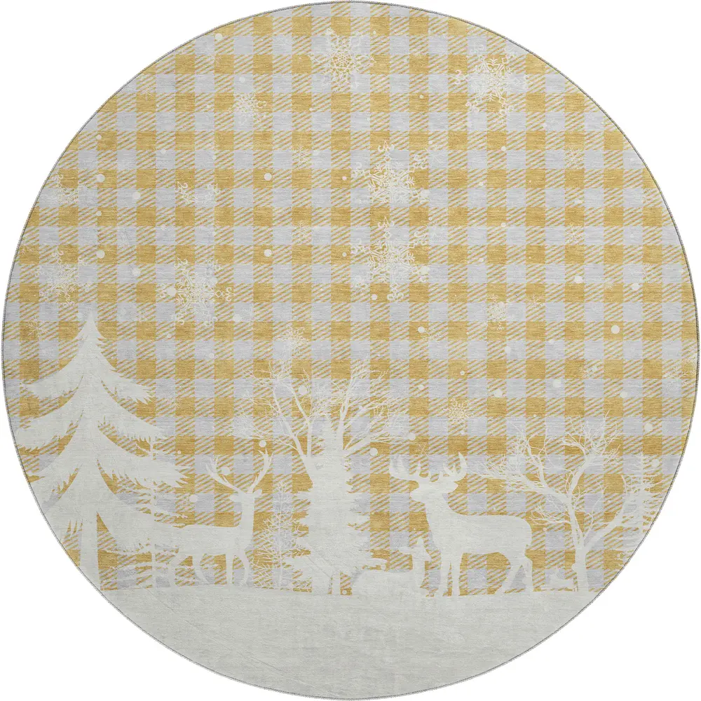 Merry & Bright MY26 Gold 8' x 8' Round