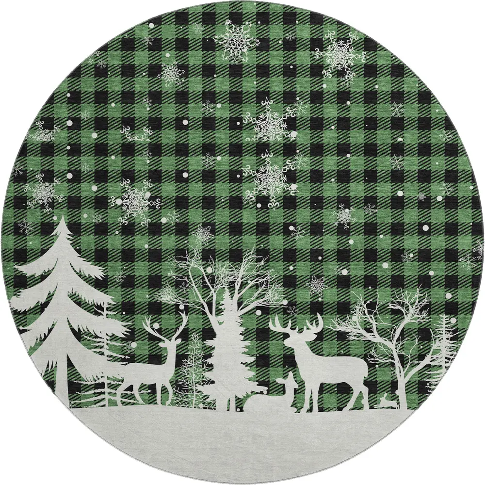 Merry & Bright MY26 Green 8' x 8' Round