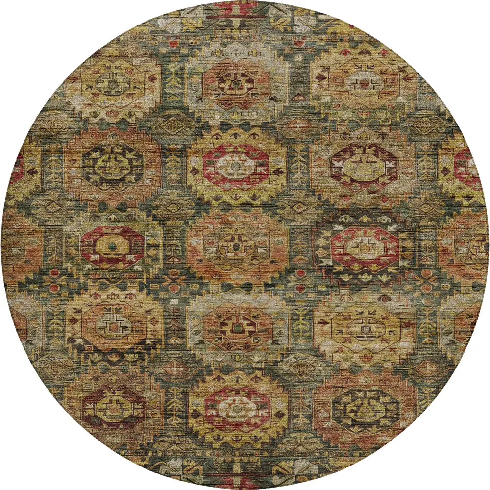 Silk Road SR11 Fern 8' x 8' Round