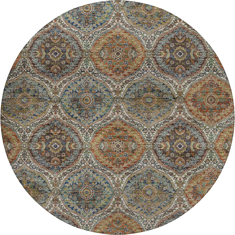 Silk Road SR12 Multi 8' x 8' Round