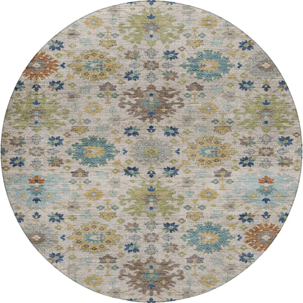 Silk Road SR3 Ivory 8' x 8' Round