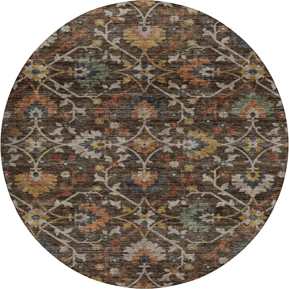 Silk Road SR4 Chocolate 8' x 8' Round