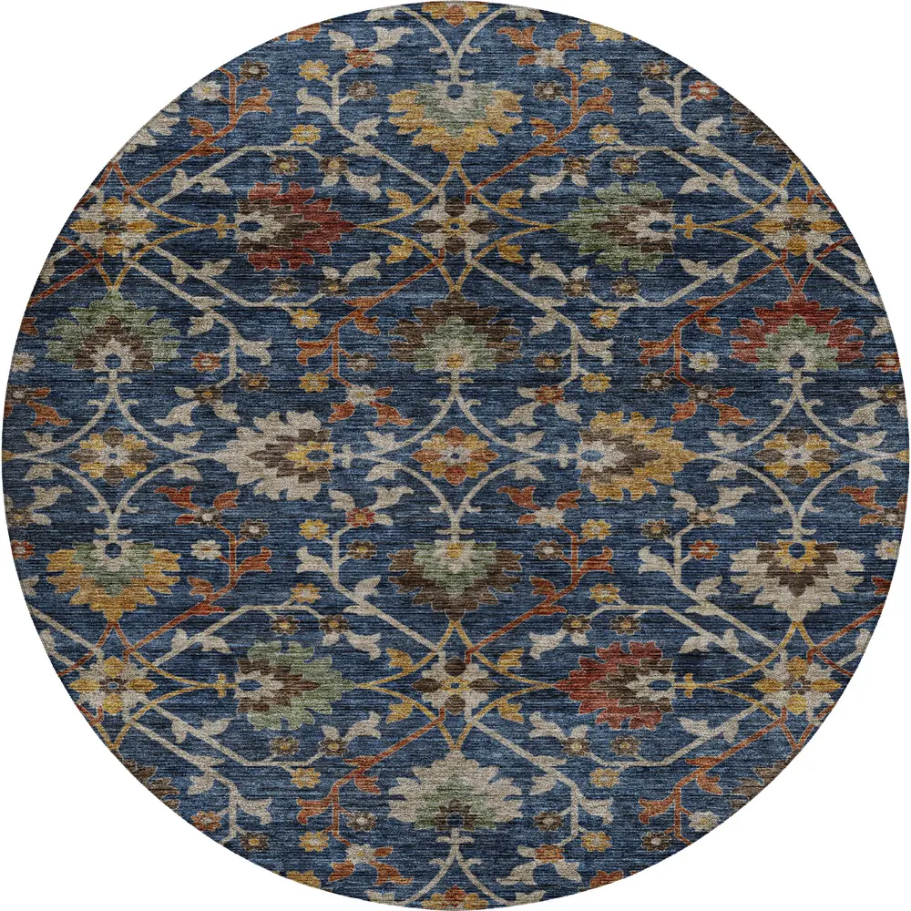 Silk Road SR4 Navy 8' x 8' Round