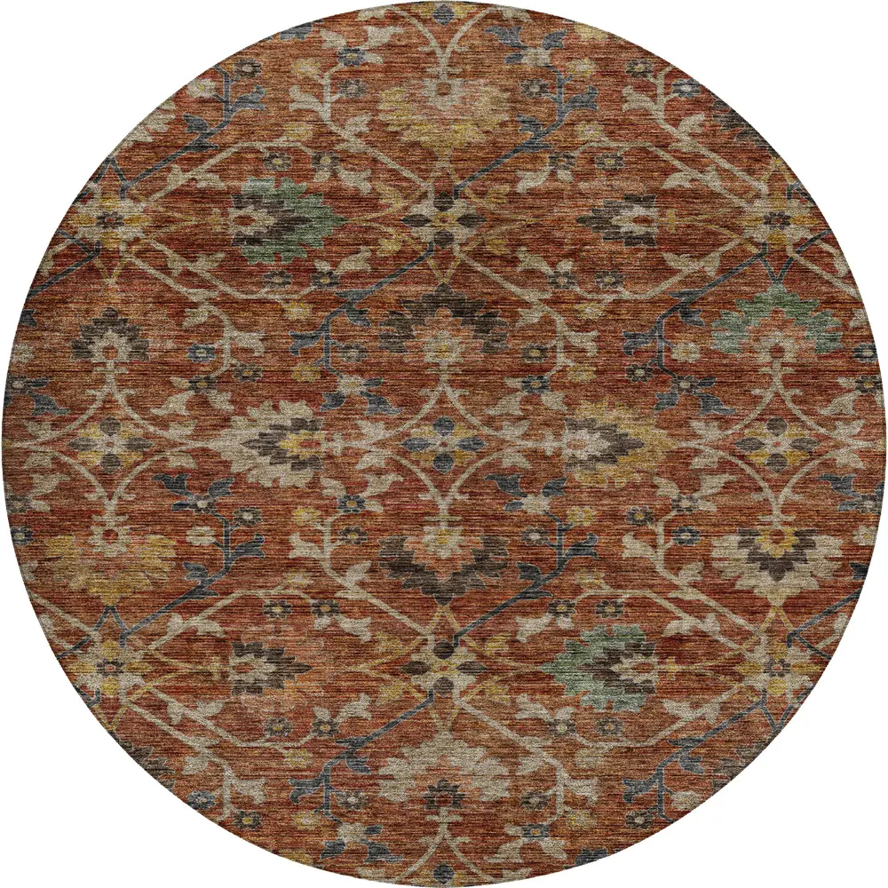 Silk Road SR4 Paprika 8' x 8' Round