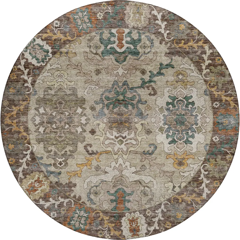 Silk Road SR5 Chocolate 8' x 8' Round