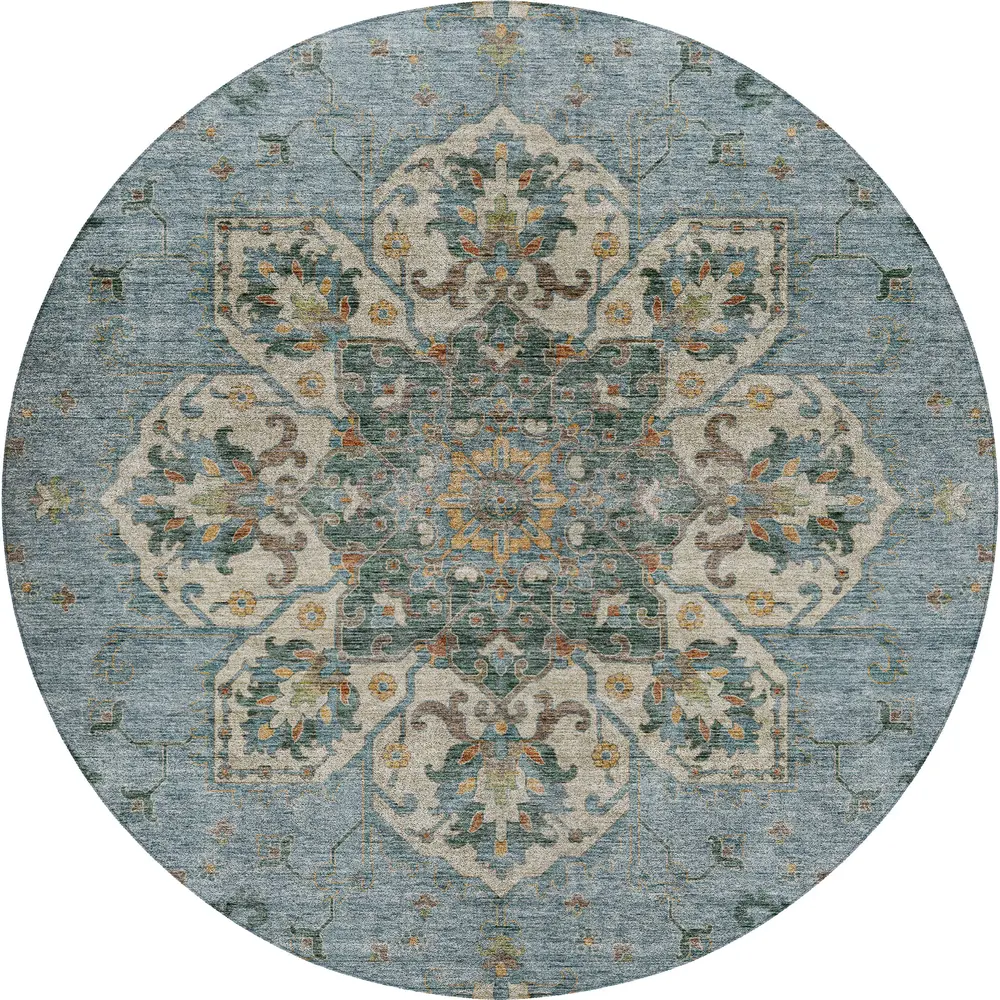 Silk Road SR6 Aqua 8' x 8' Round