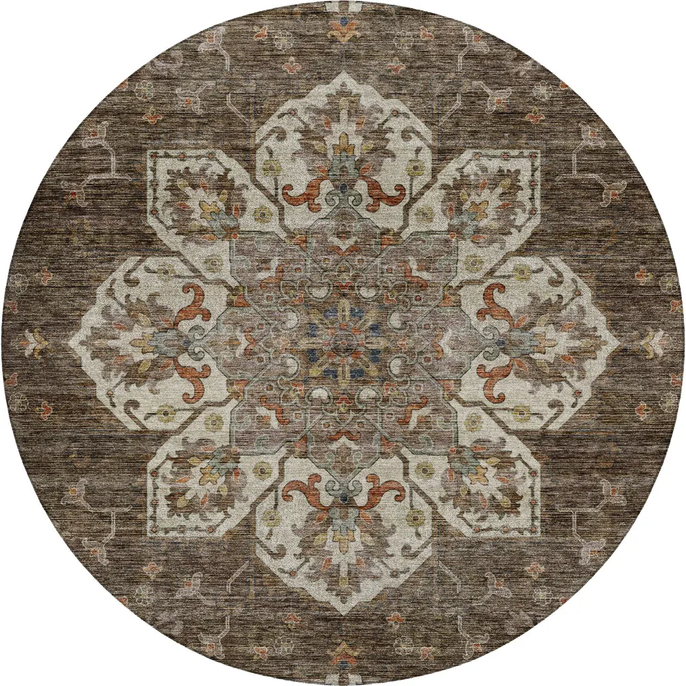 Silk Road SR6 Chocolate 8' x 8' Round