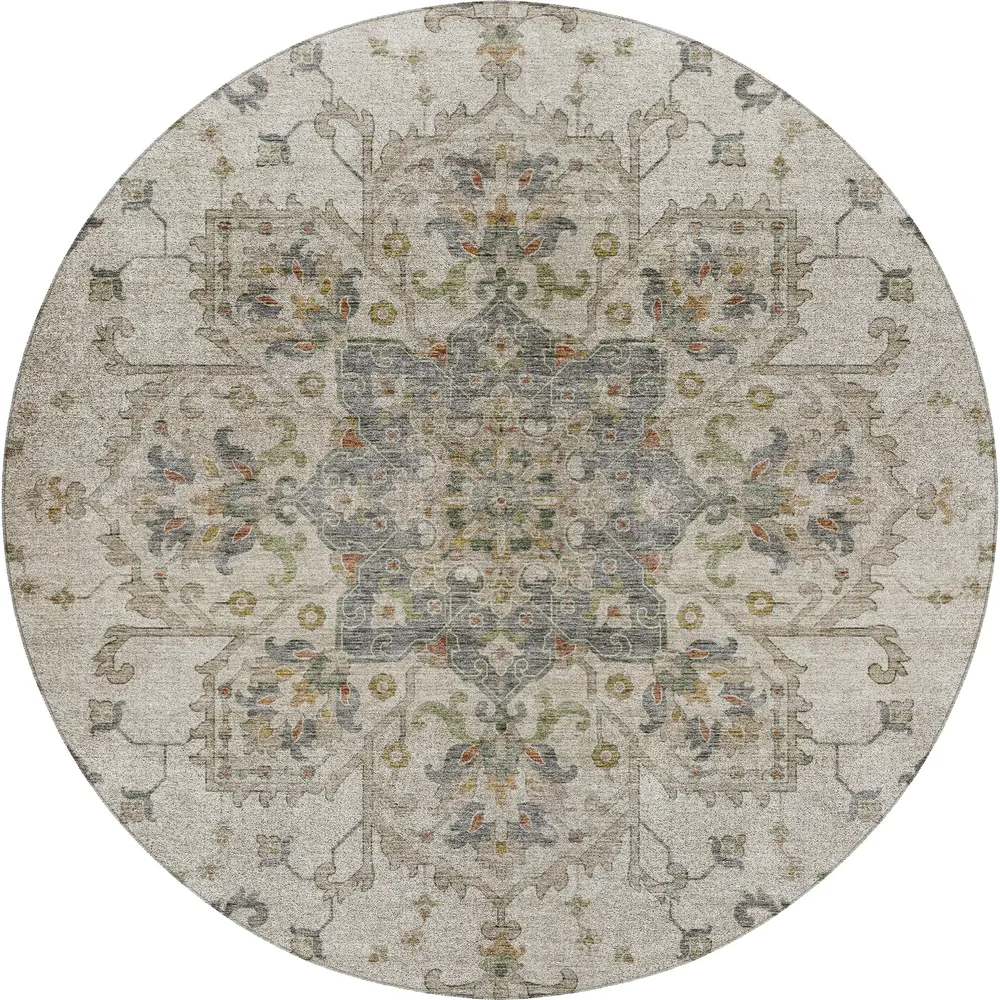Silk Road SR6 Ivory 8' x 8' Round
