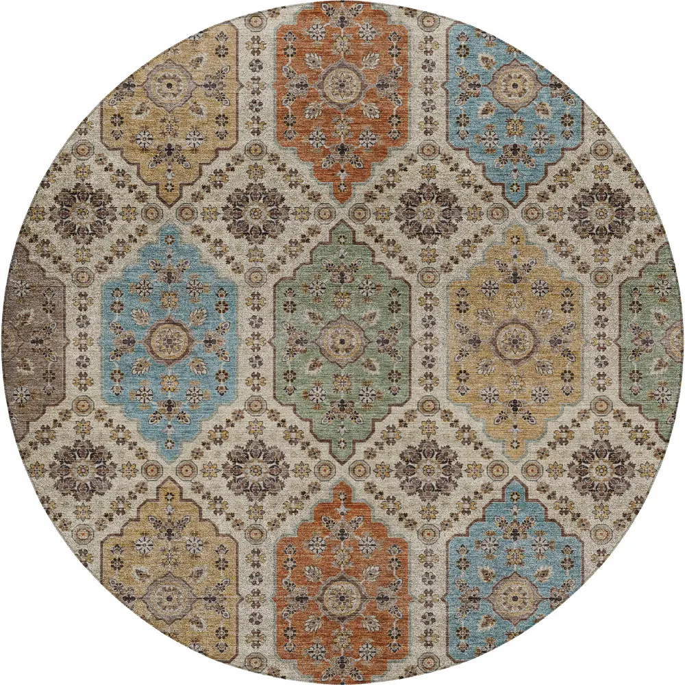 Silk Road SR7 Linen 8' x 8' Round