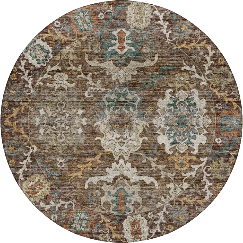 Silk Road SR8 Chocolate 8' x 8' Round