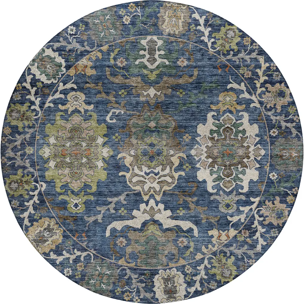 Silk Road SR8 Navy 8' x 8' Round