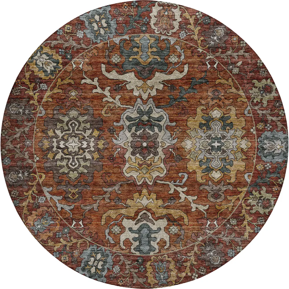 Silk Road SR8 Paprika 8' x 8' Round