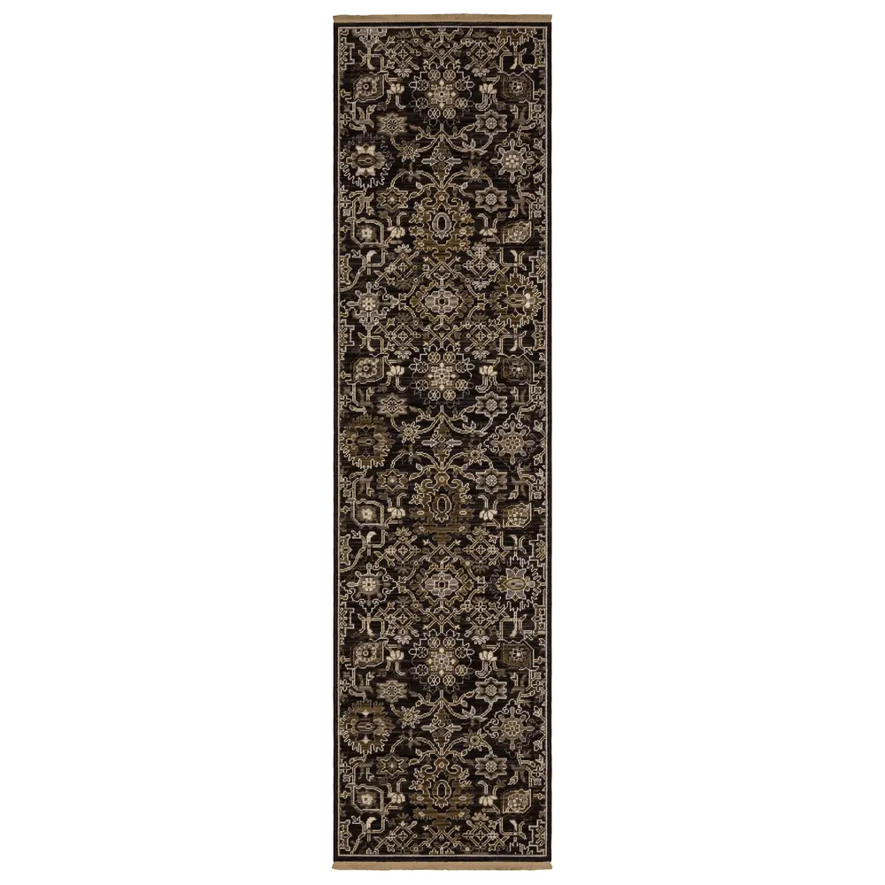 Acacia ACA05 Charcoal//Tan Indoor Area Rug - 2'6