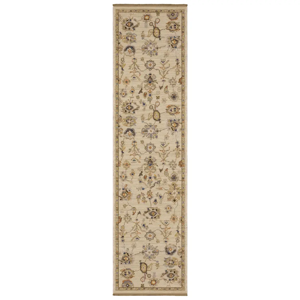 Acacia ACA13 Beige/ Tan Indoor Area Rug - 2'6