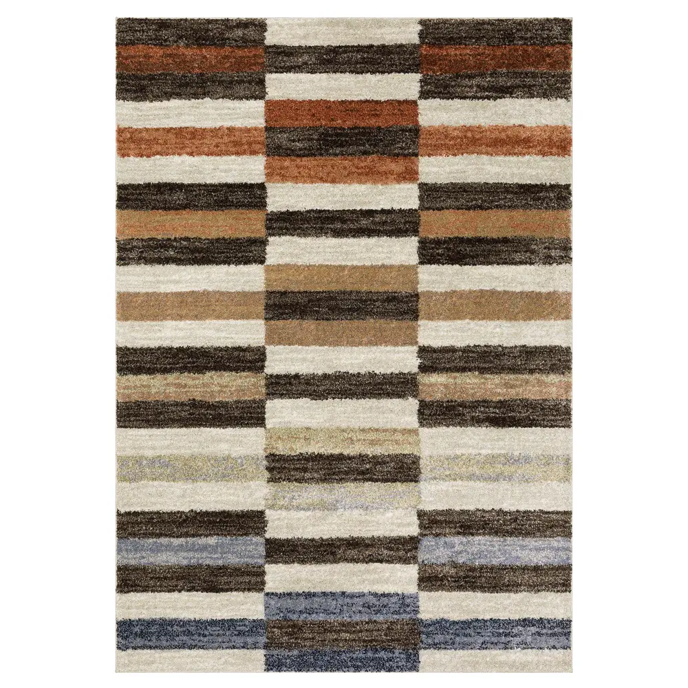 Gemma GEM10 Multi/ Brown Indoor Area Rug - 6'7