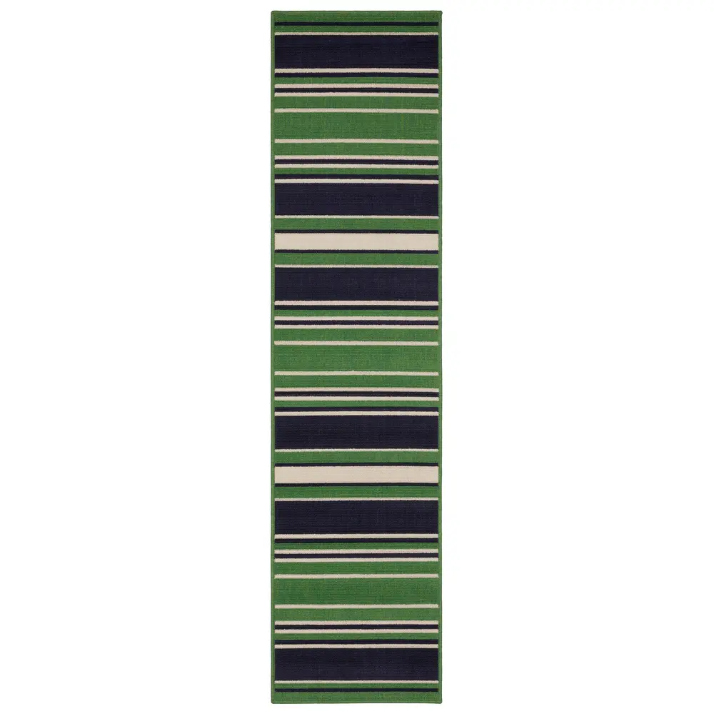 Havana HAV05 Green/ Navy Indoor/Outdoor Area Rug - 1'10