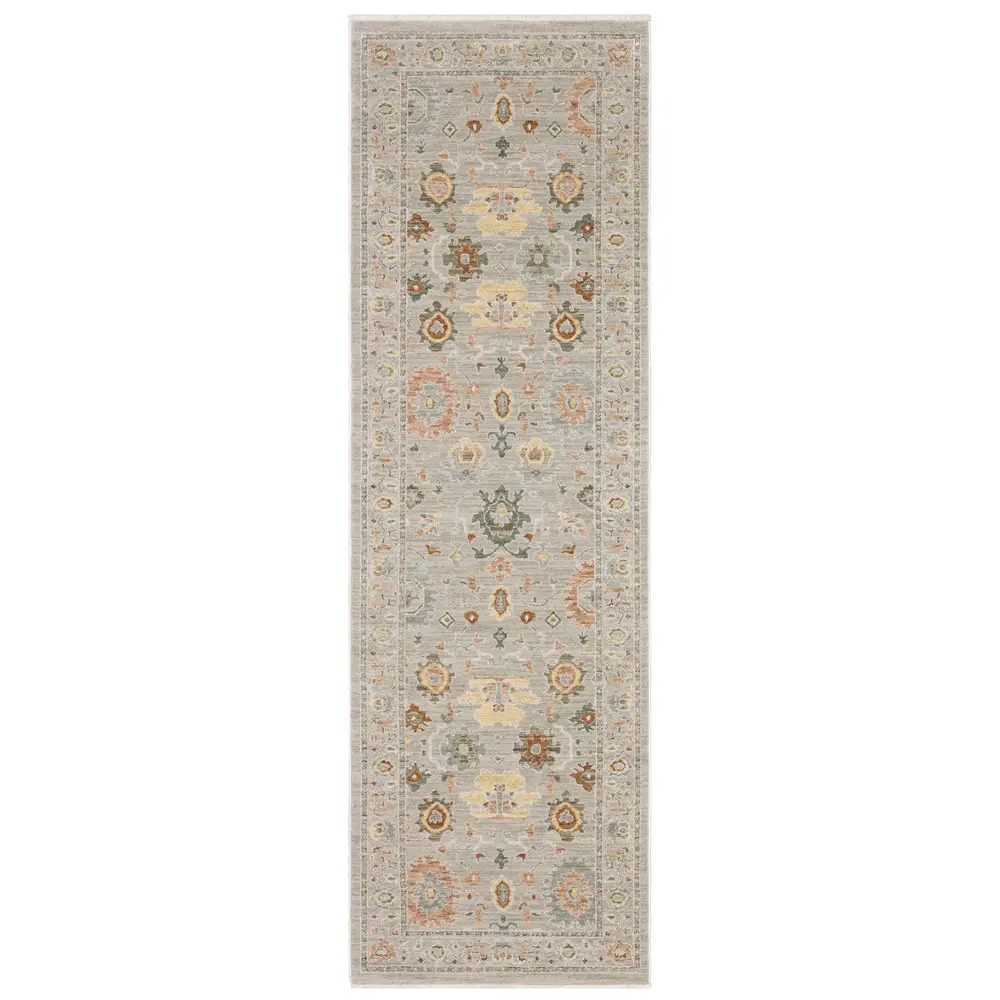 Keaton KEA03 Grey/ Multi Indoor Area Rug - 2'3