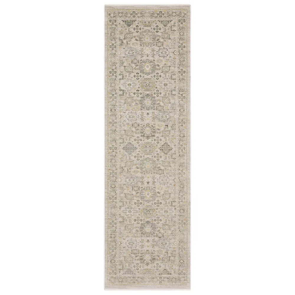 Keaton KEA06 Beige/ Blue Indoor Area Rug - 2'3