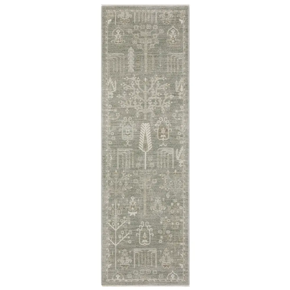 Keaton KEA07 Green/ Beige Indoor Area Rug - 2'3