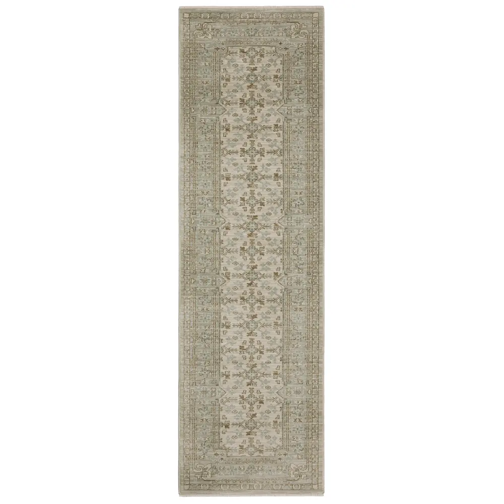 Maeve MAE04 Beige/ Teal Indoor Area Rug - 2'3