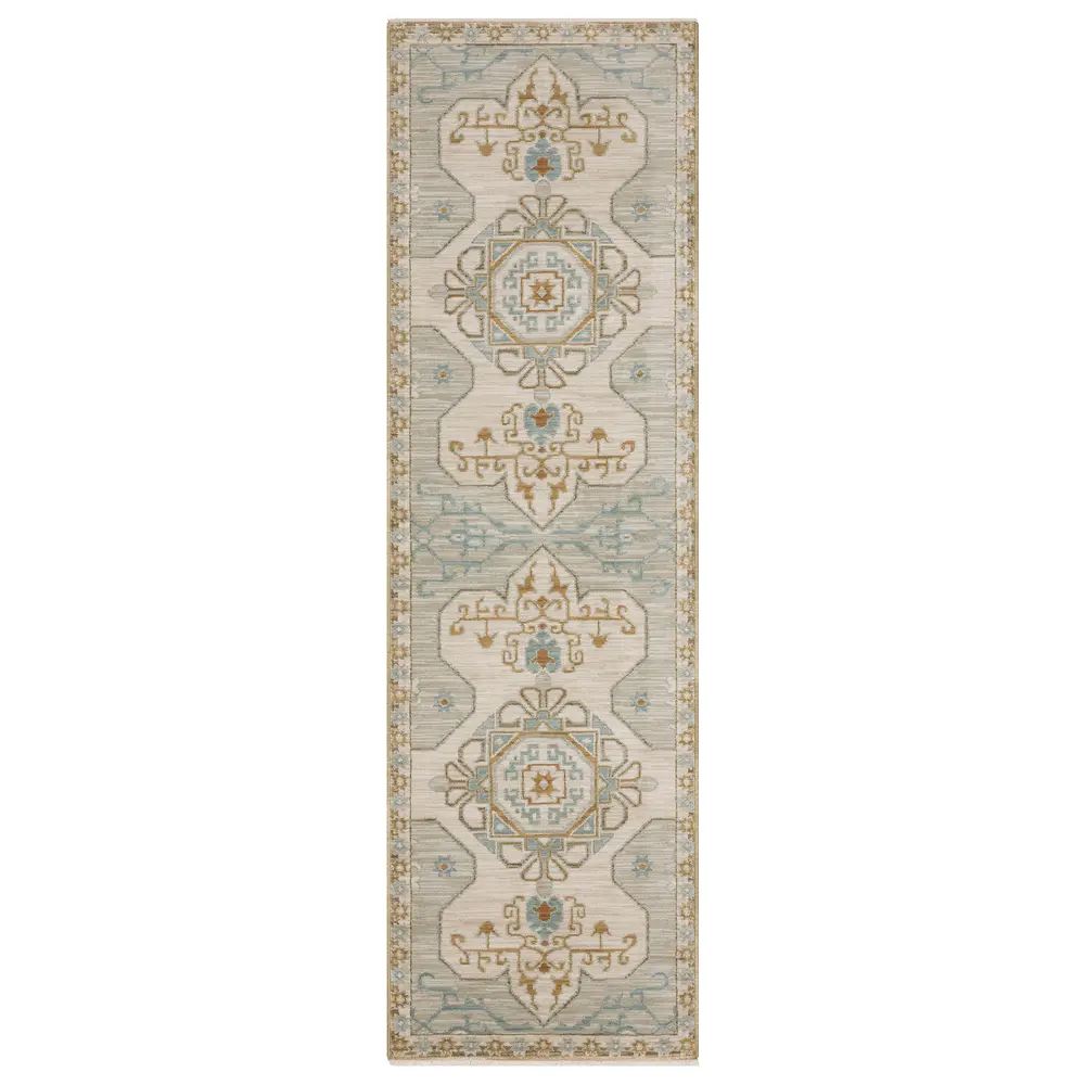 Maeve MAE09 Beige/ Grey Indoor Area Rug - 2'3