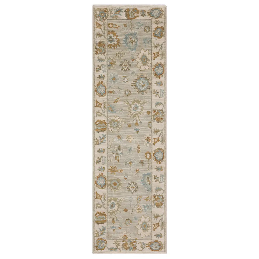 Maeve MAE11 Grey/ Blue Indoor Area Rug - 2'3